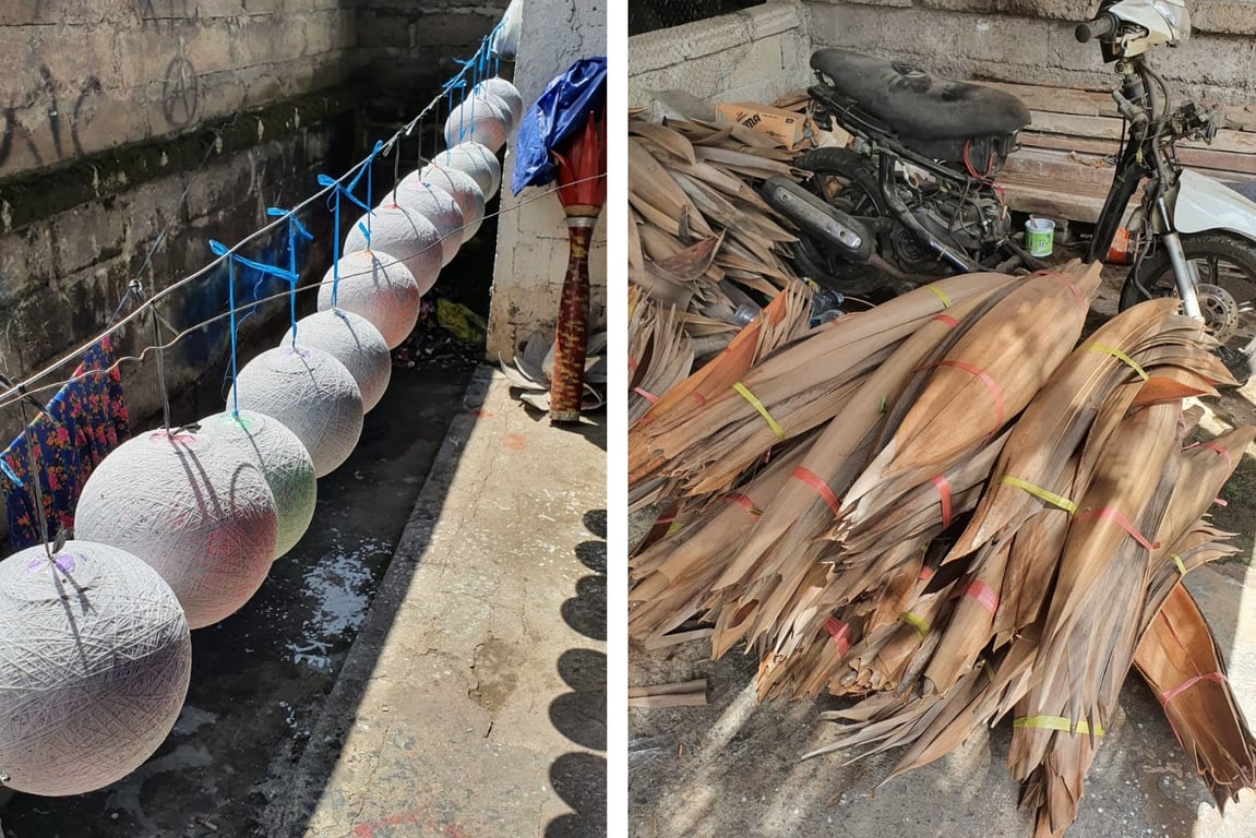 Coconut Fiber Lamp (Chocolate Wrapover Twist) - Natural, Sustainable Lighting Solution