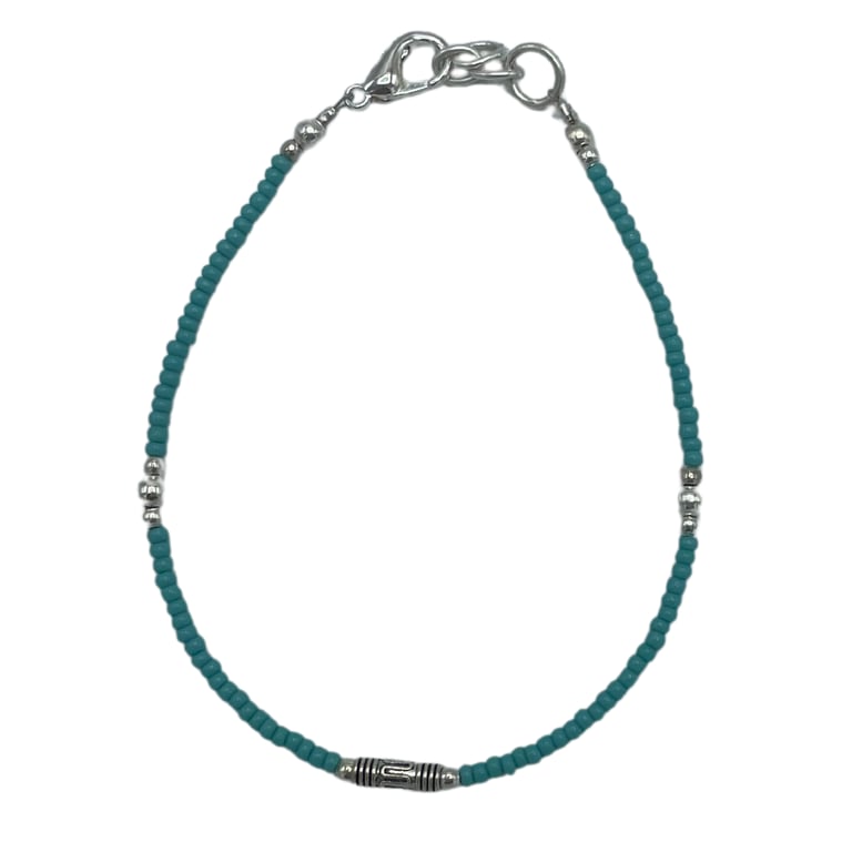 Nepalese Extra Fine Turquoise and Teardrop Gemstone Handmade Bracelet