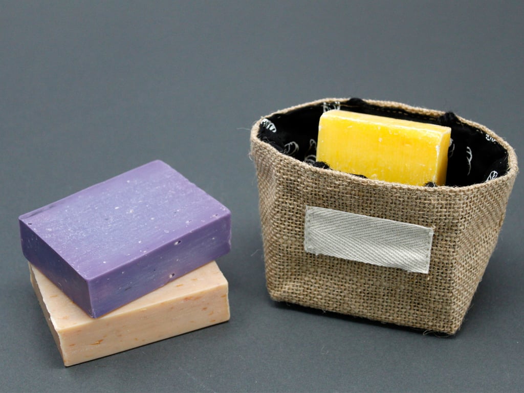 Natural Jute Cotton Gift Bag - Black Lining, Eco-Friendly Reusable Small Tote Bag