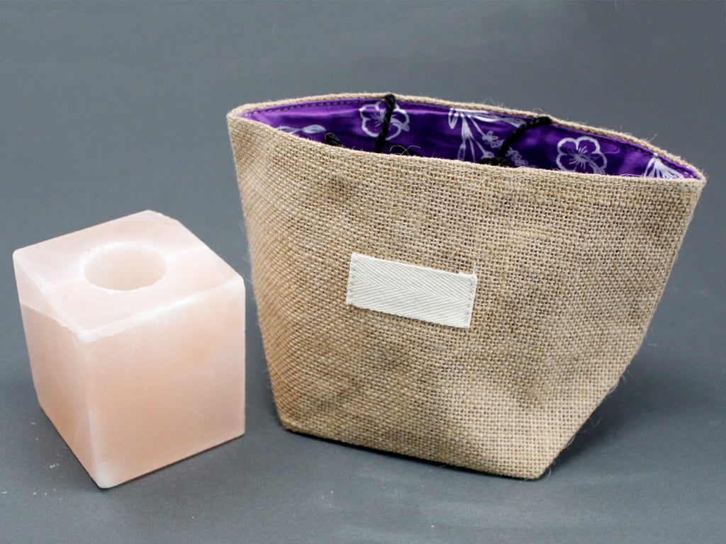 Natural Jute Cotton Gift Bag - Lavender Lined, Eco-Friendly Large Tote Bag for Gifts