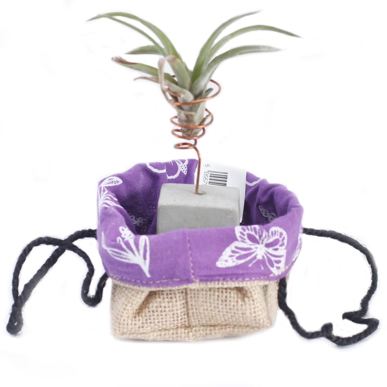 Natural Jute Cotton Gift Bag - Lavender Lined, Eco Friendly Small Present Wrap