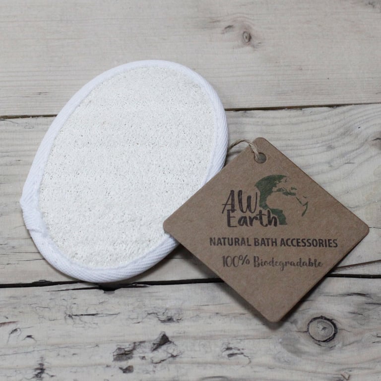 Natural Oval Loofah Body Scrub - Gentle Natural Exfoliant for Smooth Skin Care
