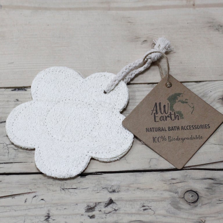 Natural Loofah Exfoliating Scrub with Flower Extracts - Organic Body Care