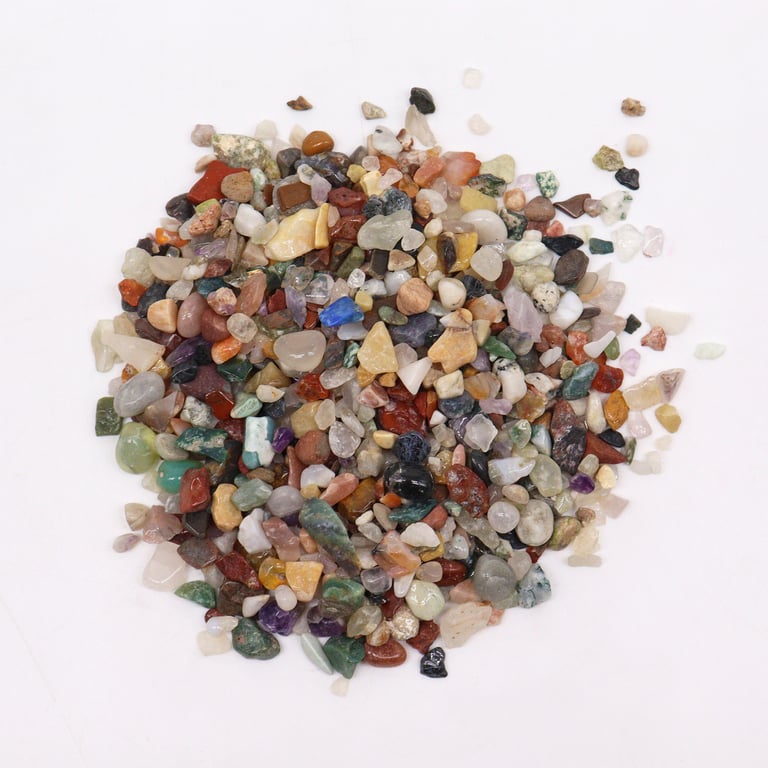Natural Gemstone Chips - 1KG Mixed Decorative Craft Stones