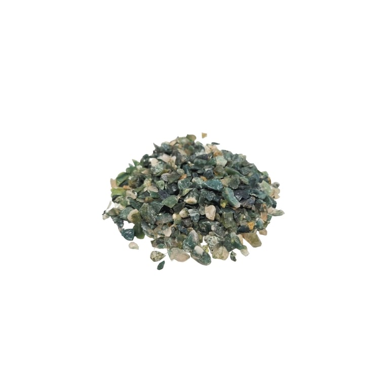 1KG Moss Agate Gemstone Chips - Bulk Natural Healing Stones