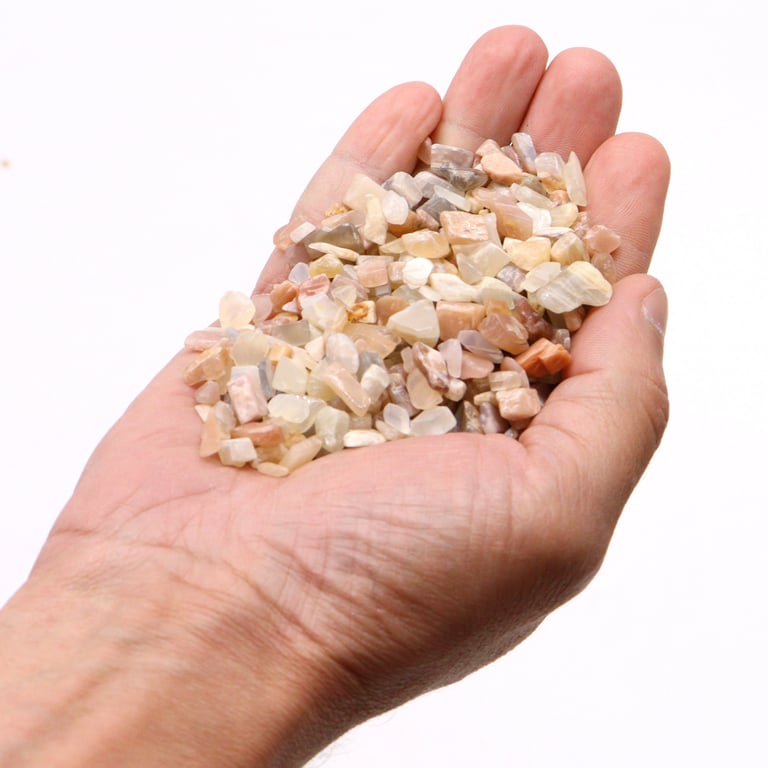 1KG Moonstone Gemstone Chips - Natural, High Quality