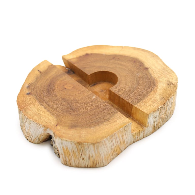 Large Whitewash Wooden Phone Holder for Home Decor and Desk Organization