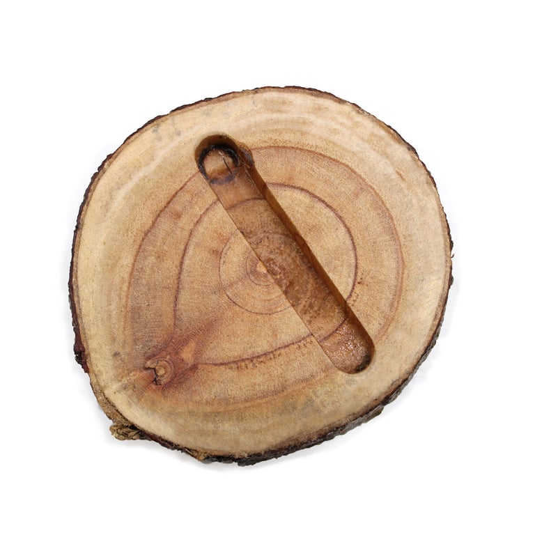 Natural Small Log Phone Holder - Wooden Slot Mount
