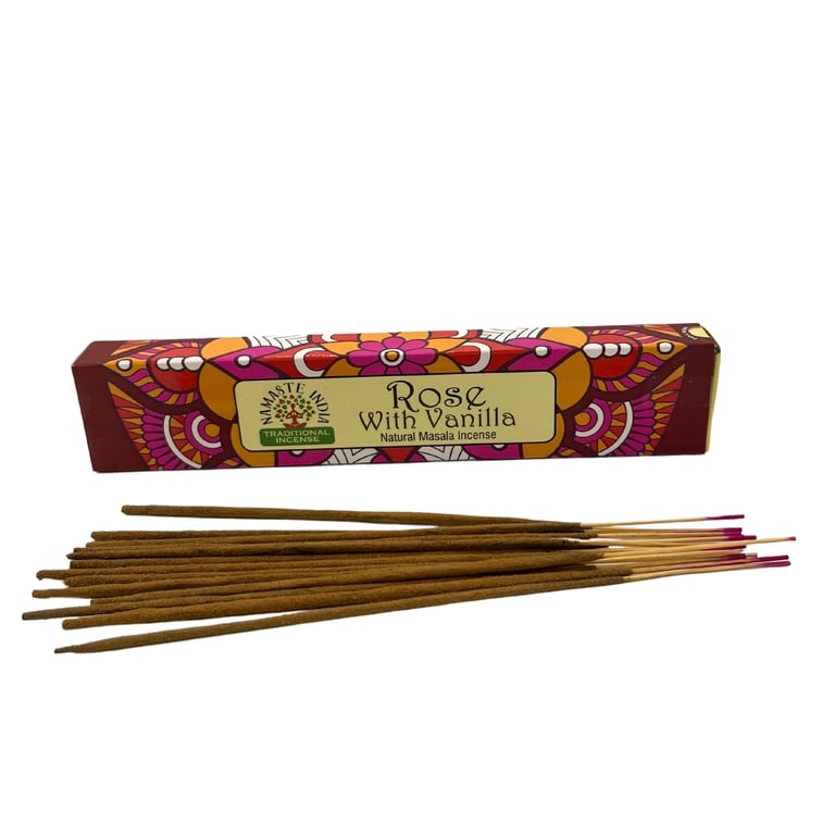 Namaste Mandala Masala Rose With Vanilla Incense Sticks - Home Fragrance & Spirituality