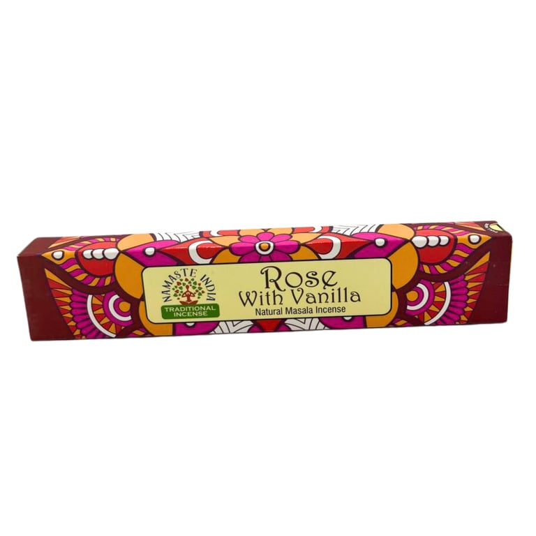 Namaste Mandala Masala Rose With Vanilla Incense Sticks - Home Fragrance & Spirituality
