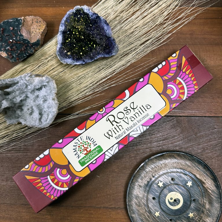 Namaste Mandala Masala Rose With Vanilla Incense Sticks - Home Fragrance & Spirituality