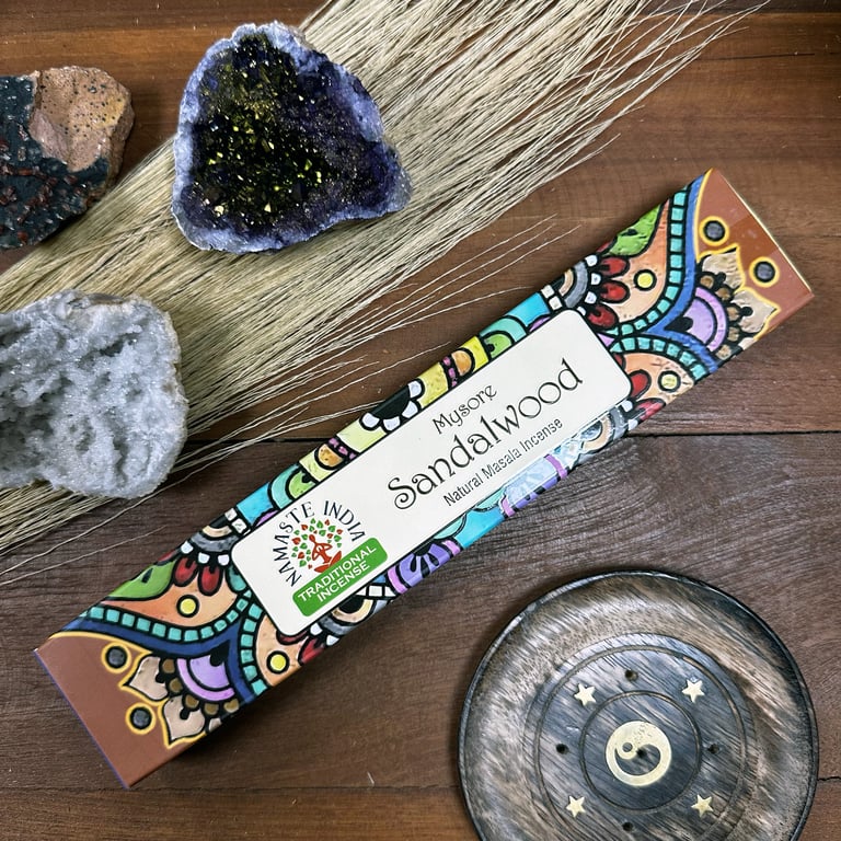 Namaste Mandala Masala Sandalwood Incense Sticks - Relaxing Home Fragrance Aromatherapy