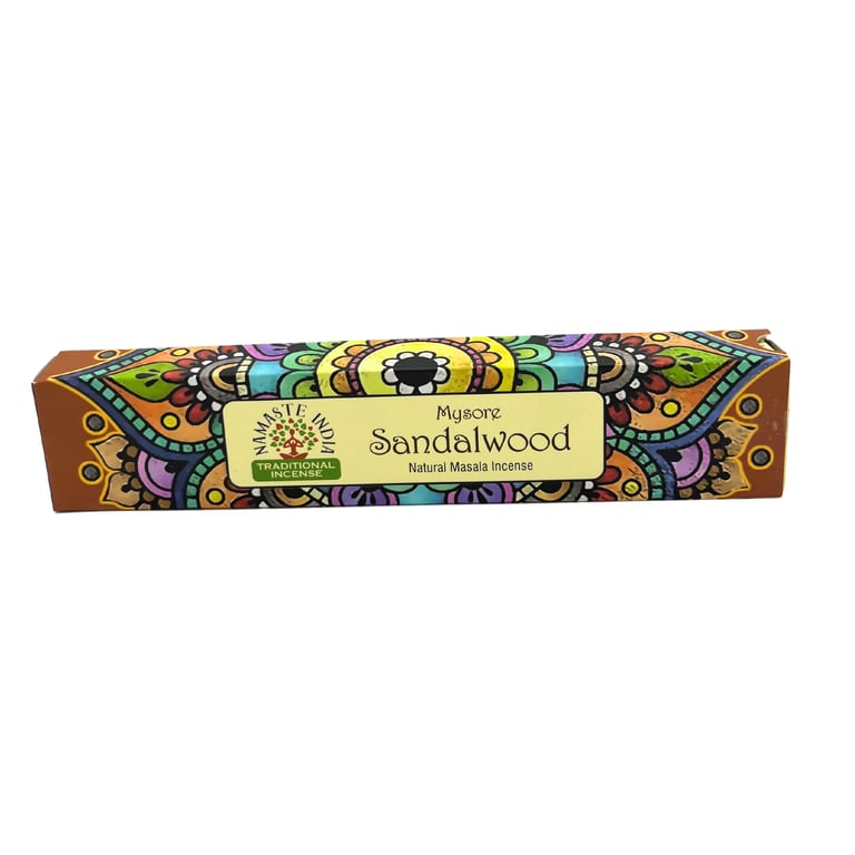 Namaste Mandala Masala Sandalwood Incense Sticks - Relaxing Home Fragrance Aromatherapy