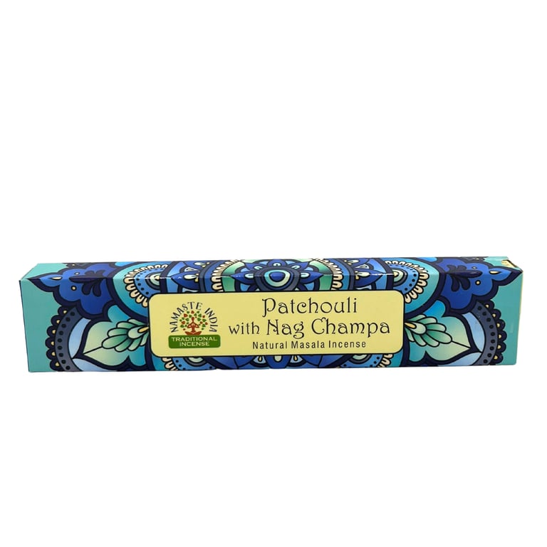 Namaste Mandala Masala Patchouli Nag Champa Incense Sticks for Home Aromatherapy and Sacred Smudging