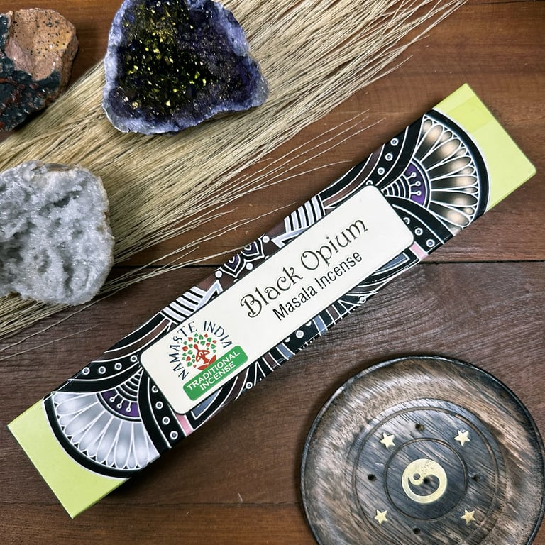 Namaste Mandala Black Opium Incense - Spiritual Home Fragrance for Meditation and Relaxation