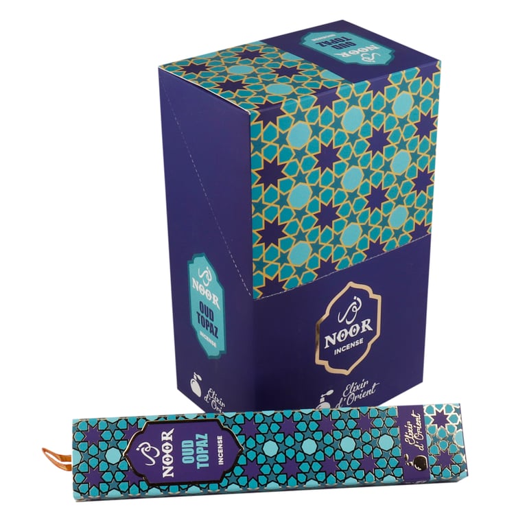 Noor Oud Topaz Incense - Luxury Home Fragrance for Meditation and Relaxation