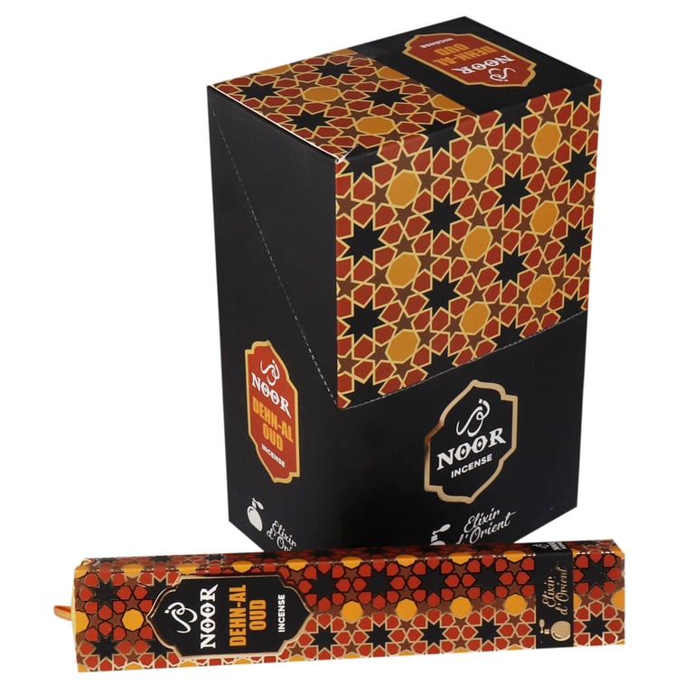 Noor Oud Incense - Dehn-Al Oud Natural Arabic Home Fragrance for Spiritual Aromatherapy