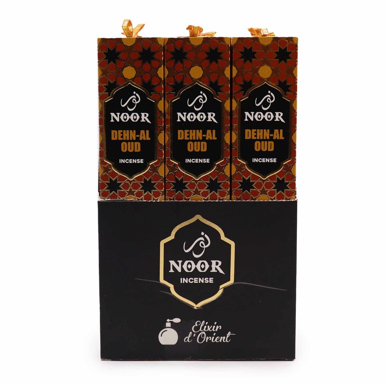 Noor Oud Incense - Dehn-Al Oud Natural Arabic Home Fragrance for Spiritual Aromatherapy