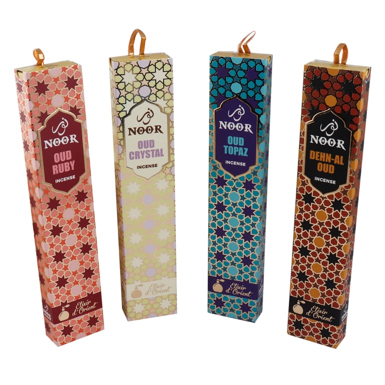 Noor Oud Incense - Dehn-Al Oud Natural Arabic Home Fragrance for Spiritual Aromatherapy
