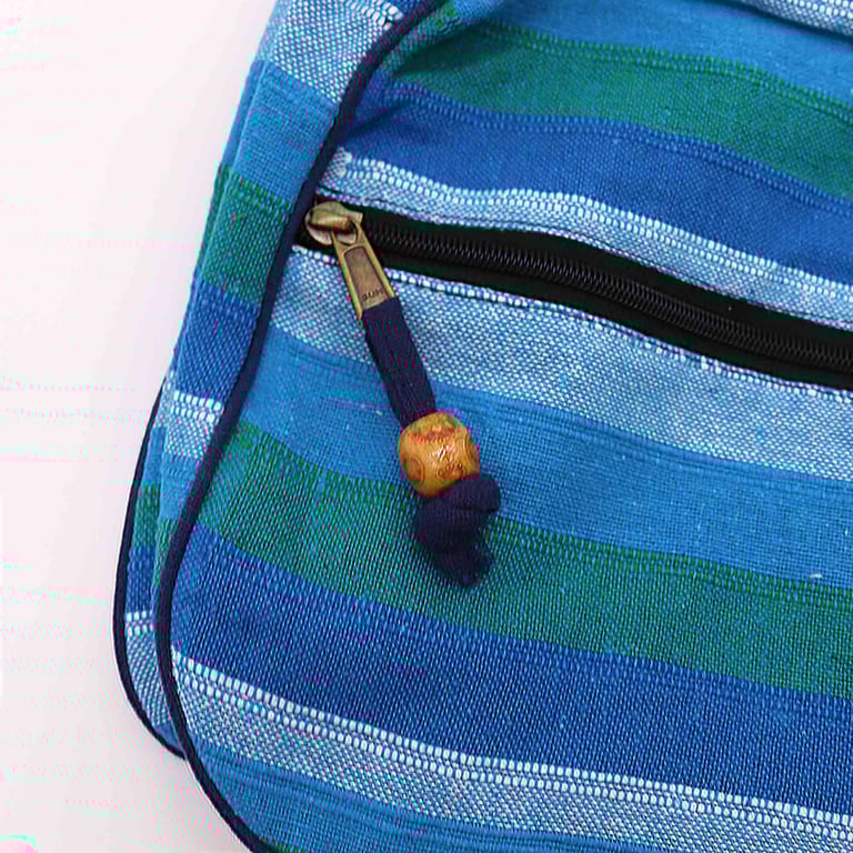 Large Nepal Adjustable Strap Sling Bag - Blue Rivers Travel Backpack Style Bag
