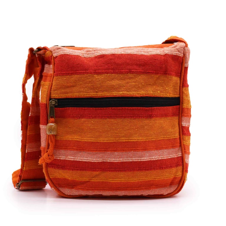 Large Capacity Lrg Nepal Sling Bag - Adjustable Strap & Travel-Friendly Outdoor Backpack (Sunrise Orange)