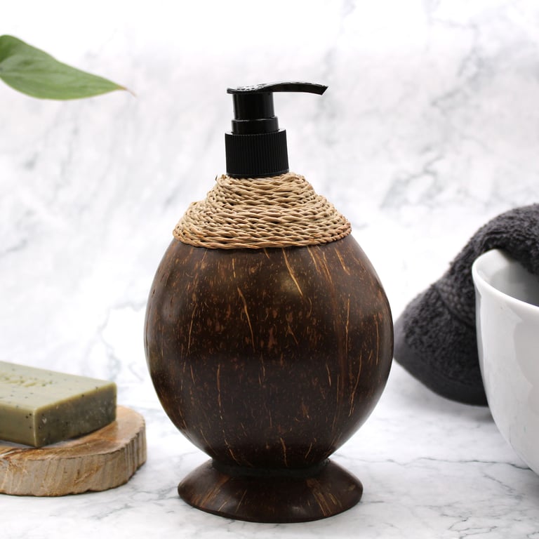 Natural Coconut Soap Dispenser - 300ml Eco-Friendly Organic Coconut Based Soap