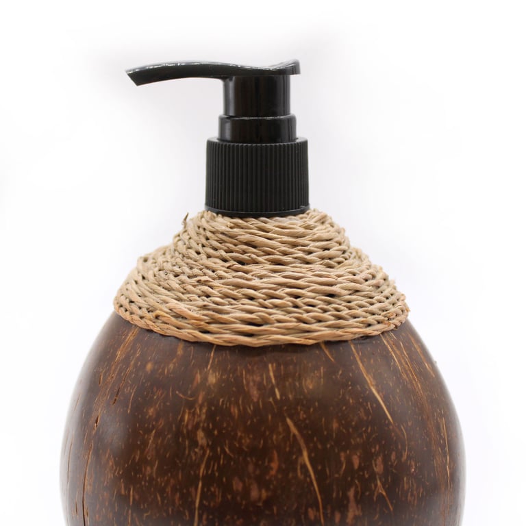 Natural Coconut Soap Dispenser - 300ml Eco-Friendly Organic Coconut Based Soap