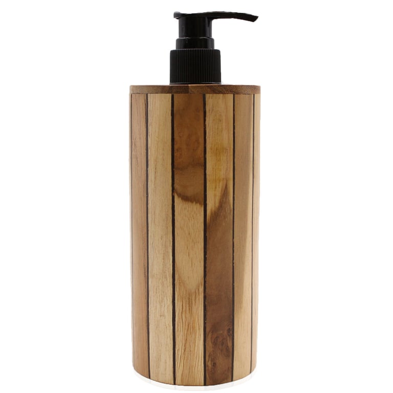 Teakwood Soap Dispenser (Round) - Natural Material & Sleek Design