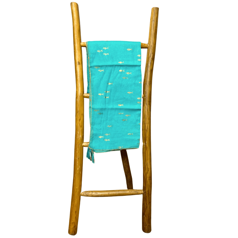 Nomad Sari On the Med Collection - Turquoise & Gold Fish Design Beachwear