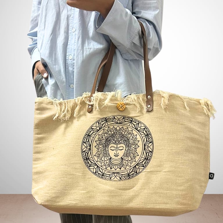 Leather Tote Bag - Natural Material, Durable Handle - Inspiration