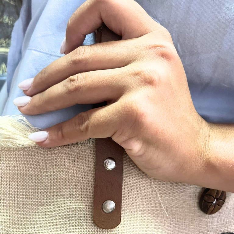Leather Tote Bag - Natural Material, Durable Handle - Inspiration