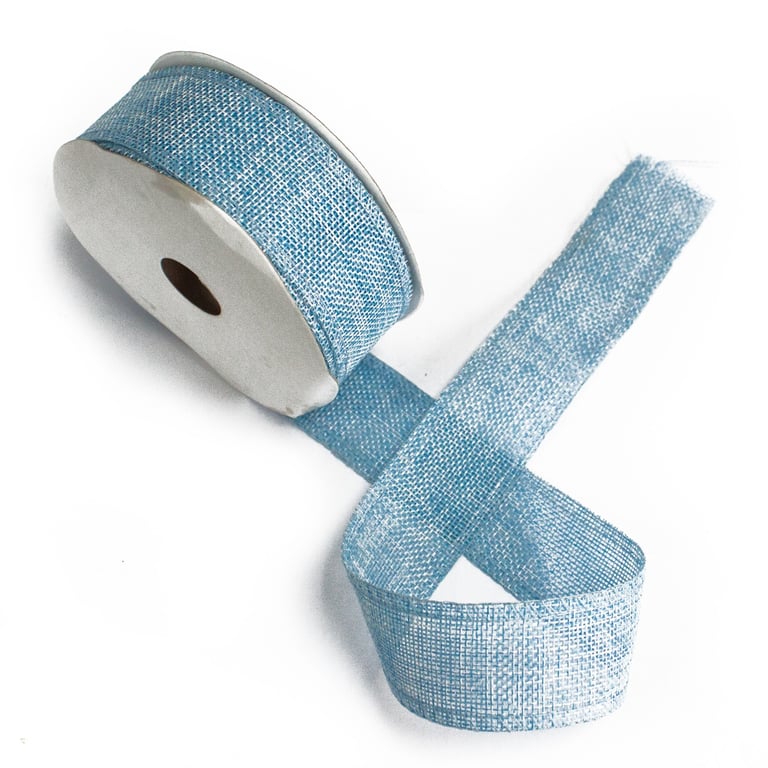 Natural Texture Baby Blue Ribbon - 38mm x 20m Home Decor Crafting Supply