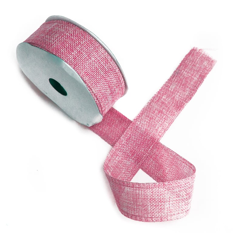 Natural Texture Baby Pink Ribbon 38mm x 20m - Home Decor Crafting Supply