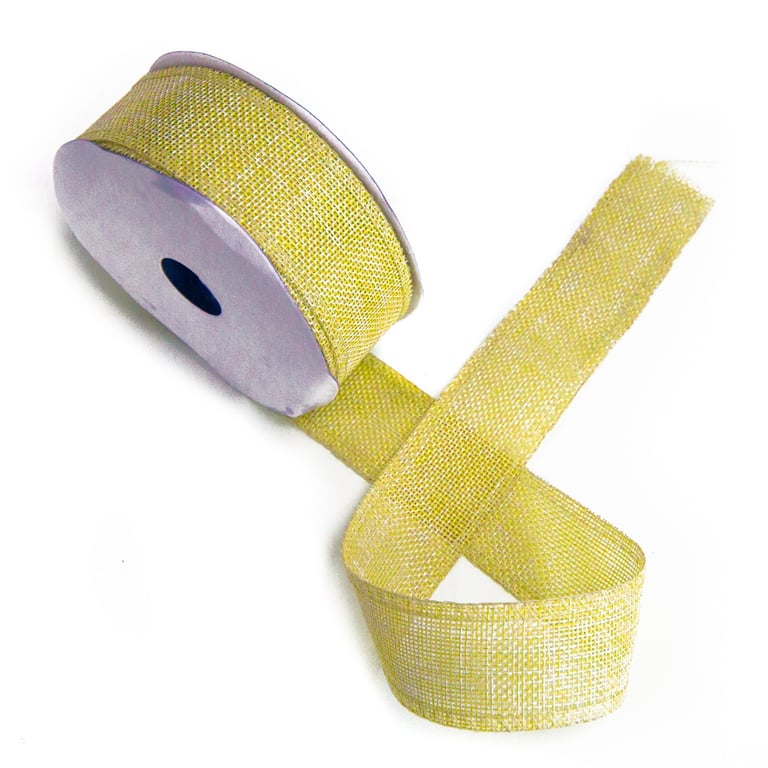 Natural Texture Latte Colored Ribbon - 38mm x 20m for Home Decor and Crafting Projects
