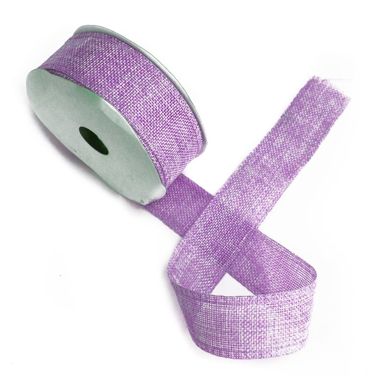 Lavender Natural Texture Ribbon 38mm x 20m - Perfect for Home Decor and Crafting
