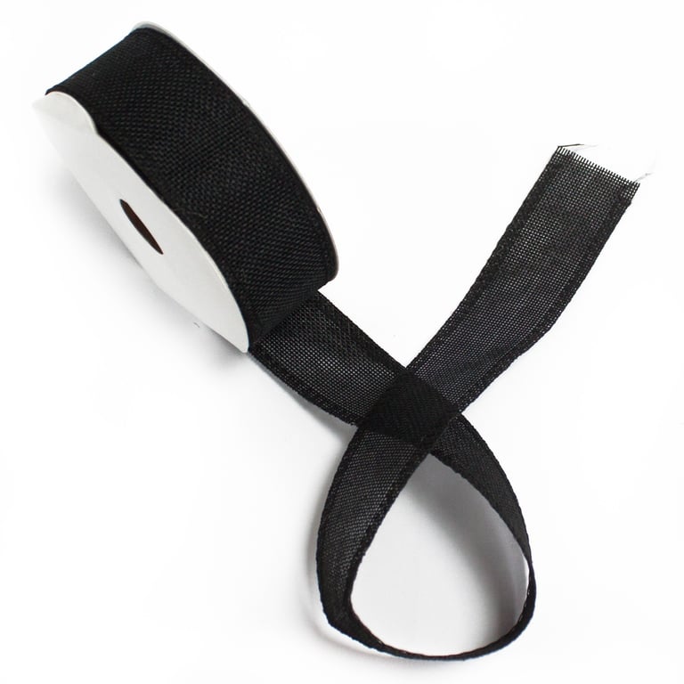 Natural Texture Black Ribbon 38mm x 20m - Perfect for Home Decor and Crafting