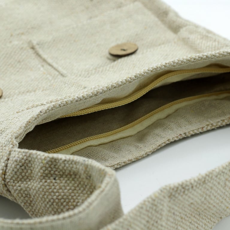 Natural Tones Two Pocket Medium Eco Friendly Casual Tote Bag