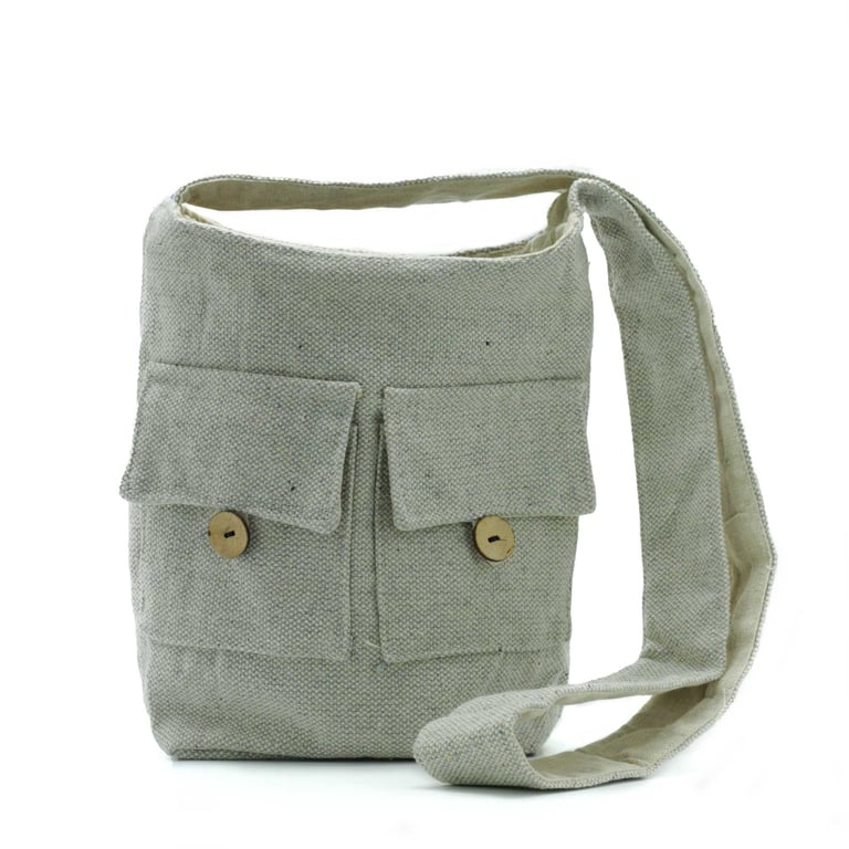 Natural Tones Stone Colored Two Pocket Medium Outdoor Bag