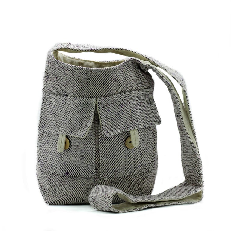 Natural Tones Two Pocket Bags - Soft Lavender Eco Friendly Medium Capacity Bag