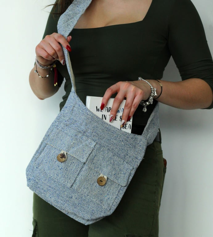 Natural Tones Two Pocket Bags - Soft Lavender Eco Friendly Medium Capacity Bag