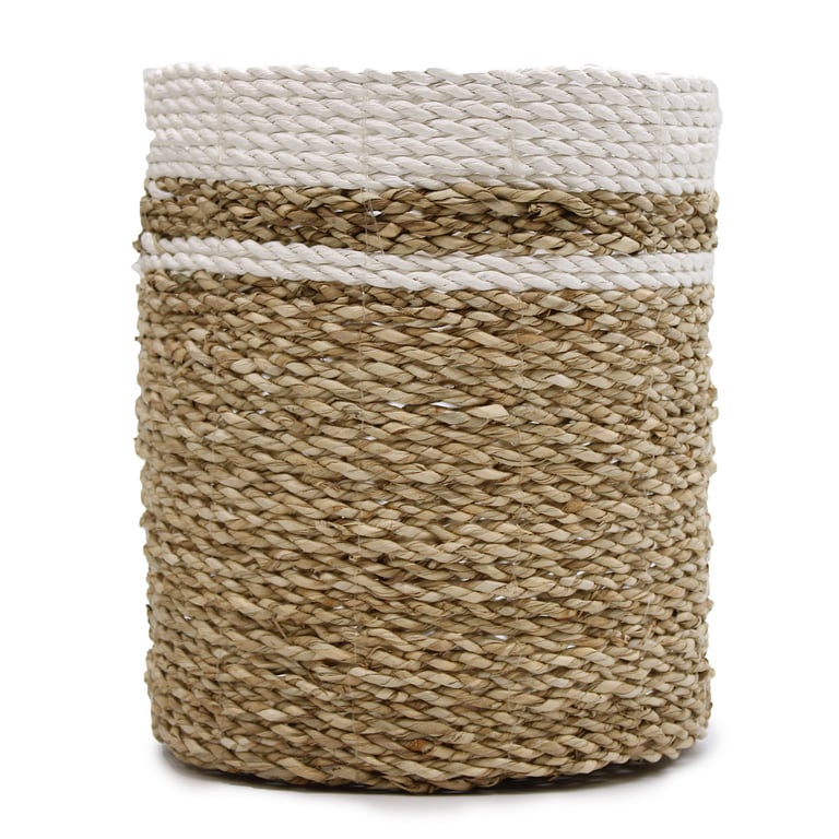 Seagrass Decor Set (2 Vases & 2 Bins) - Natural Style, Organizational Elegance