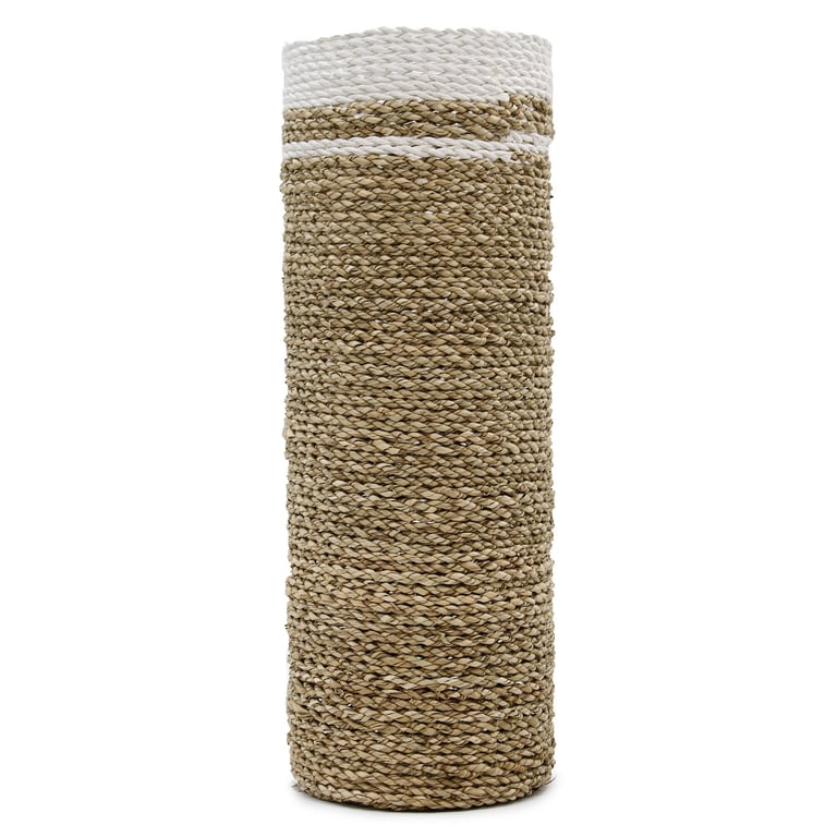 Seagrass Decor Set (2 Vases & 2 Bins) - Natural Style, Organizational Elegance