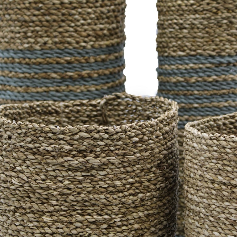 Raffia Seagrass Vase & Bin Set - Decorative Storage Solution by Brand Name