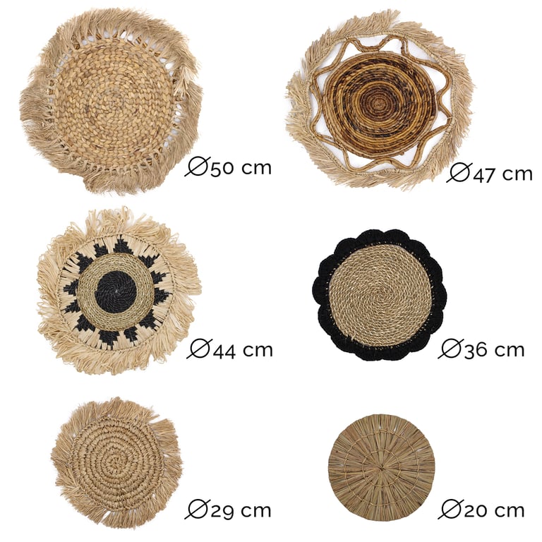 6-Piece Natural Wall Art Set - Kribo Collection