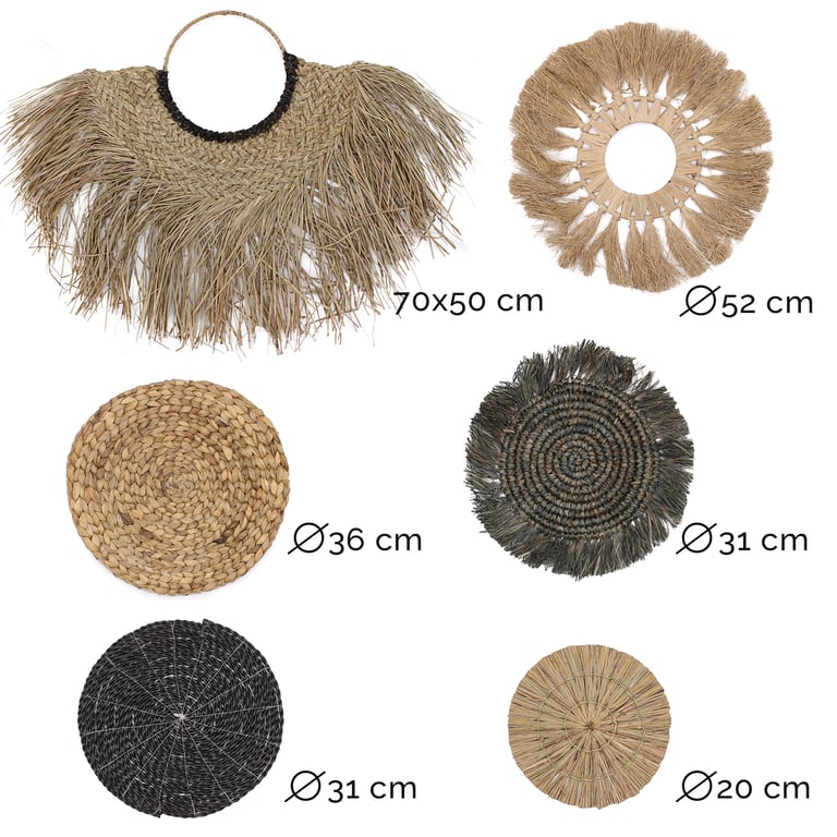 6 Piece Natural Wall Art - Bintang Collection (Natural Decor)