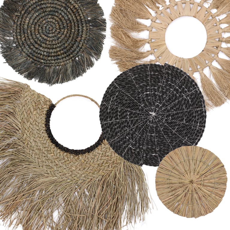 6 Piece Natural Wall Art - Bintang Collection (Natural Decor)