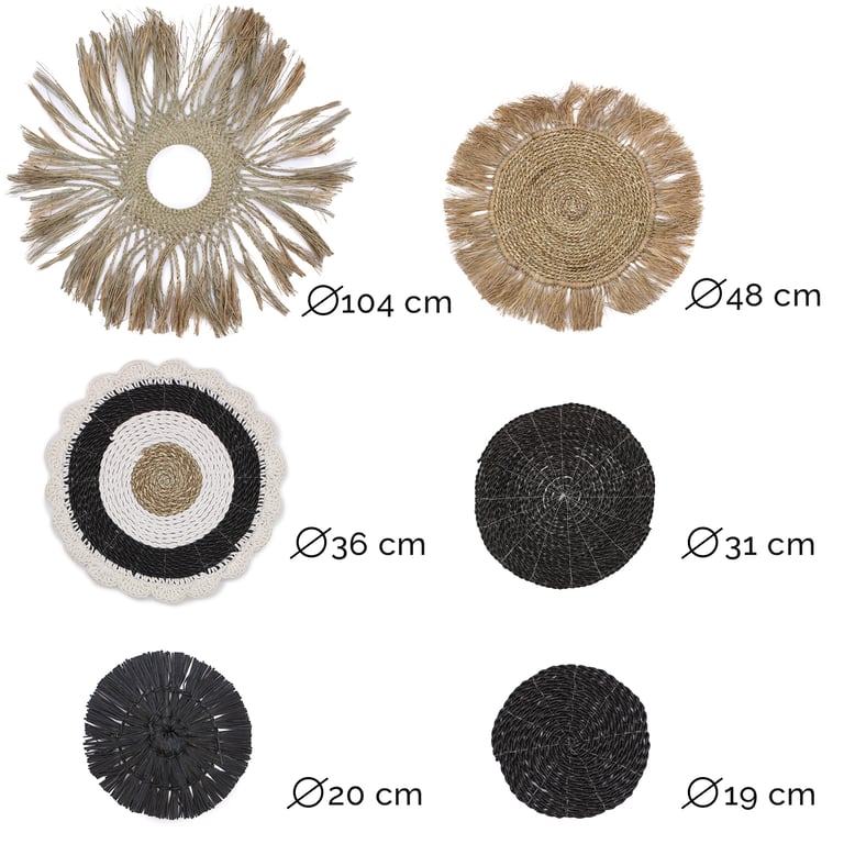 6 Piece Natural Wall Art Set - Abu-Abu Collection