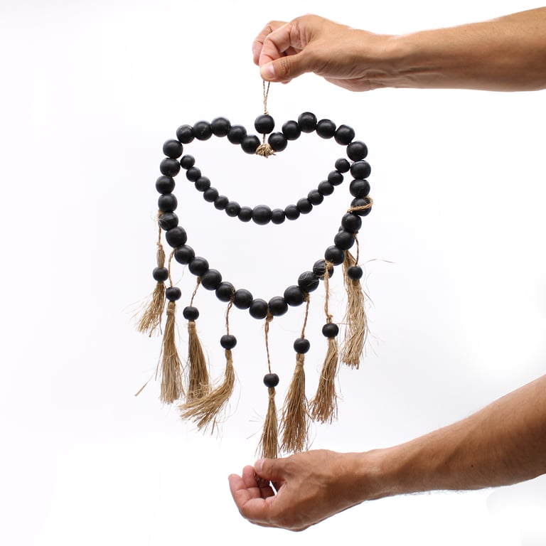 Large Bead Art Mobiles - 33x23cm Heart Design - Brand Name