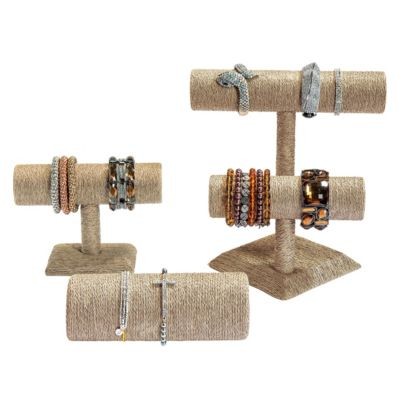 Large Cream Bangle Stand - Durable & Stylish T Design