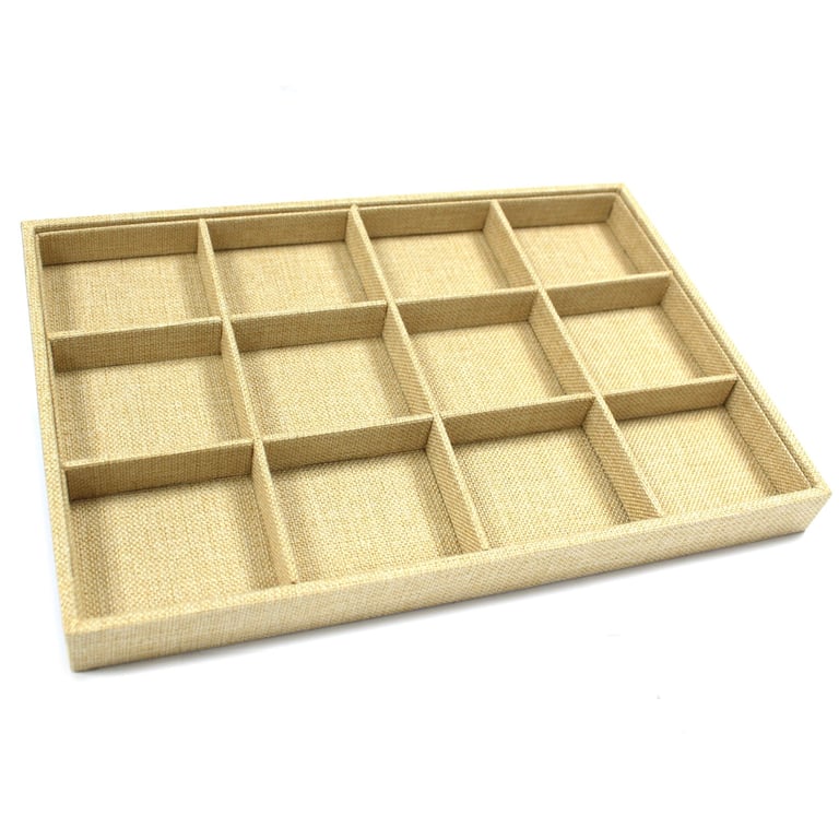 Twelve Compartment Display Tray - Kitchen Storage Organizer for Food and Restaurant Supplies